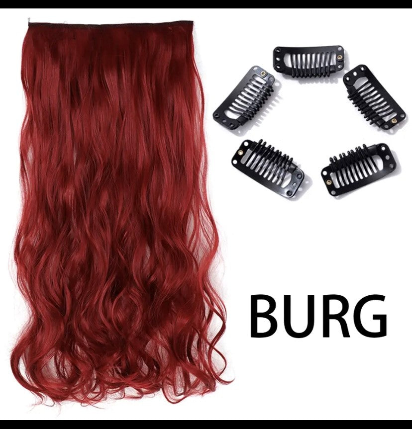 Synthetische Lange Gerade Clip In Einem Stück Haar Verlängerung 5 Clips Falsche Blonde Haar Braun Schwarz Wärme Beständig Gefälschte Haar
