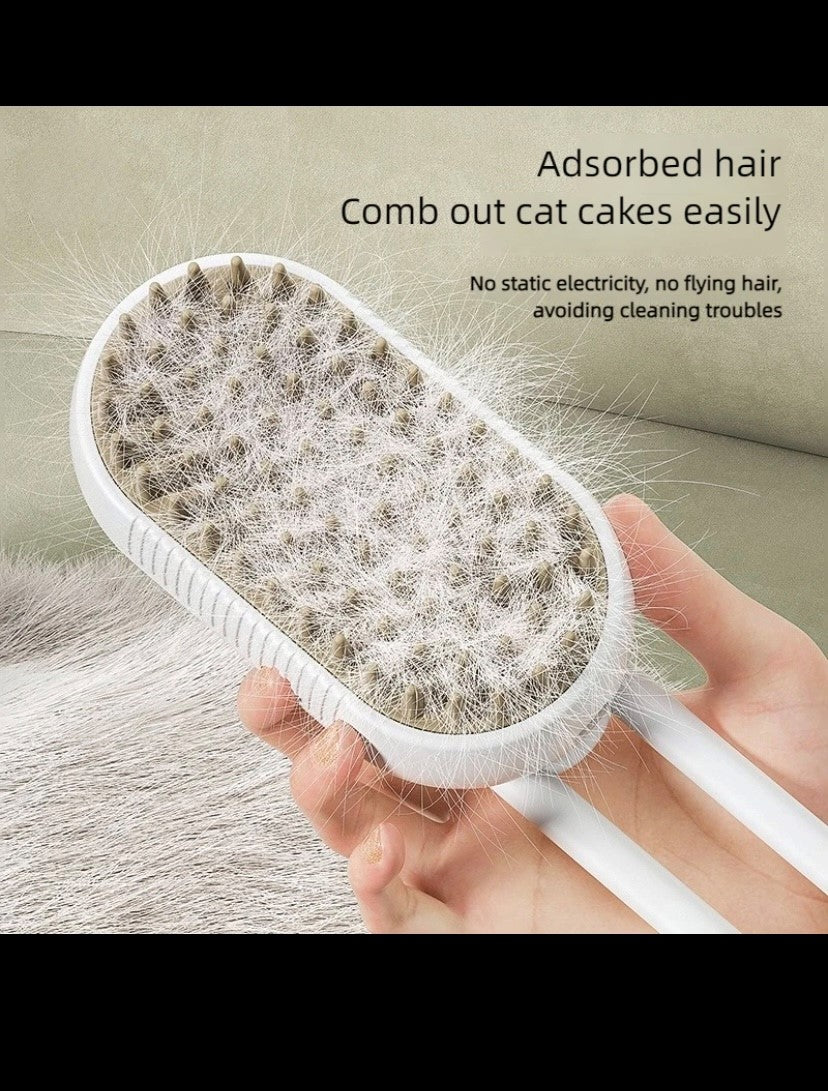 3 in 1 Steam Brush for Dogs Cats Steam Sprayer Massage Beauty Comb Hair Removal Grooming Supplies Pet Accessories