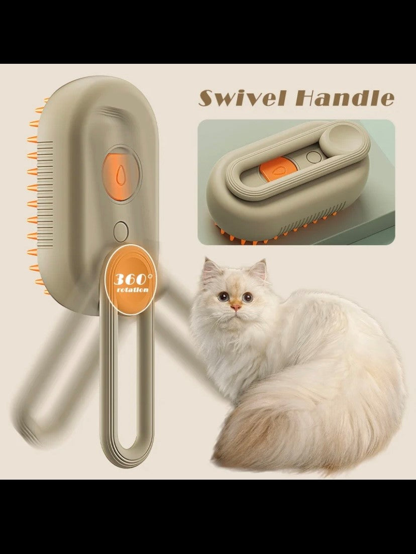 3 in 1 Steam Brush for Dogs Cats Steam Sprayer Massage Beauty Comb Hair Removal Grooming Supplies Pet Accessories