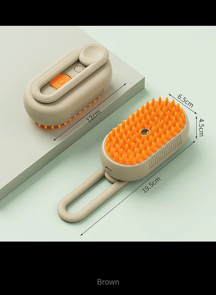 3 in 1 Steam Brush for Dogs Cats Steam Sprayer Massage Beauty Comb Hair Removal Grooming Supplies Pet Accessories