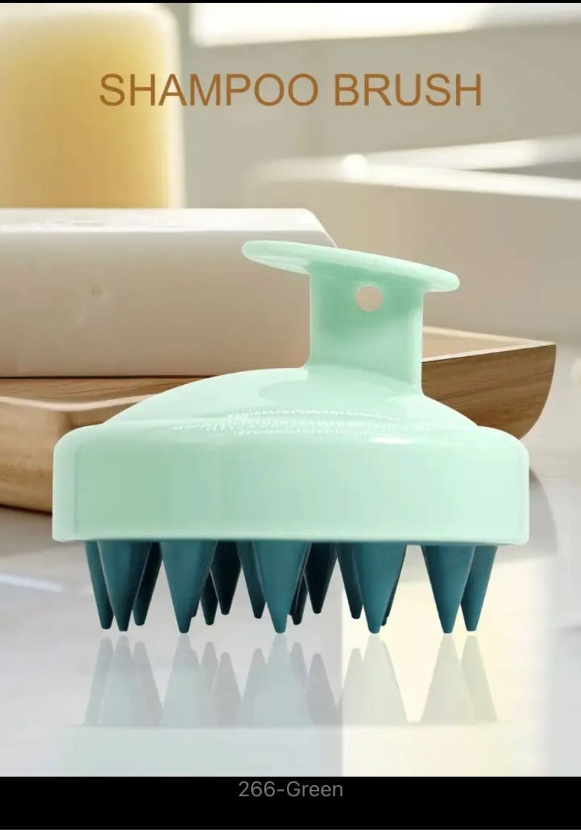 Silicone Shampoo Scalp Massage Brush, Hair Massager, Head Body Scalp Comb, Magic Handle, Spa Brush