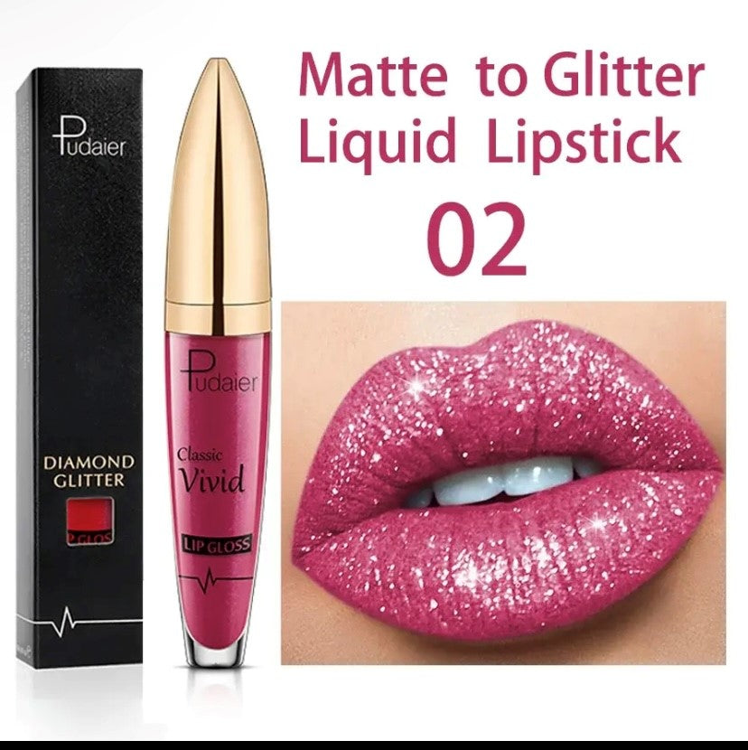 Waterproof Long Lasting Lip Gloss Diamond Matte to Shiny Shiny Shiny Liquid Lipstick Women Lip Makeup Cosmetic