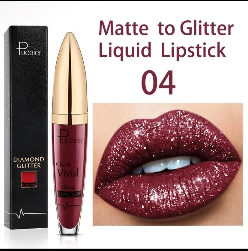 Waterproof Long Lasting Lip Gloss Diamond Matte to Shiny Shiny Shiny Liquid Lipstick Women Lip Makeup Cosmetic