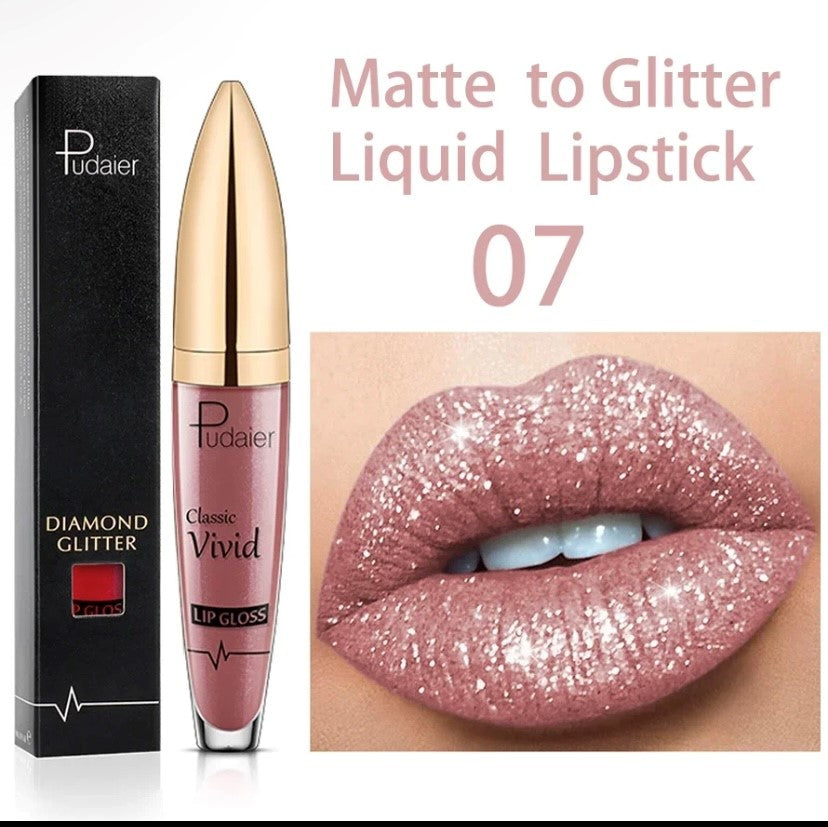 Waterproof Long Lasting Lip Gloss Diamond Matte to Shiny Shiny Shiny Liquid Lipstick Women Lip Makeup Cosmetic