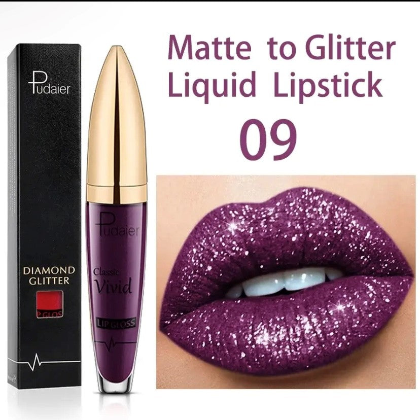 Waterproof Long Lasting Lip Gloss Diamond Matte to Shiny Shiny Shiny Liquid Lipstick Women Lip Makeup Cosmetic