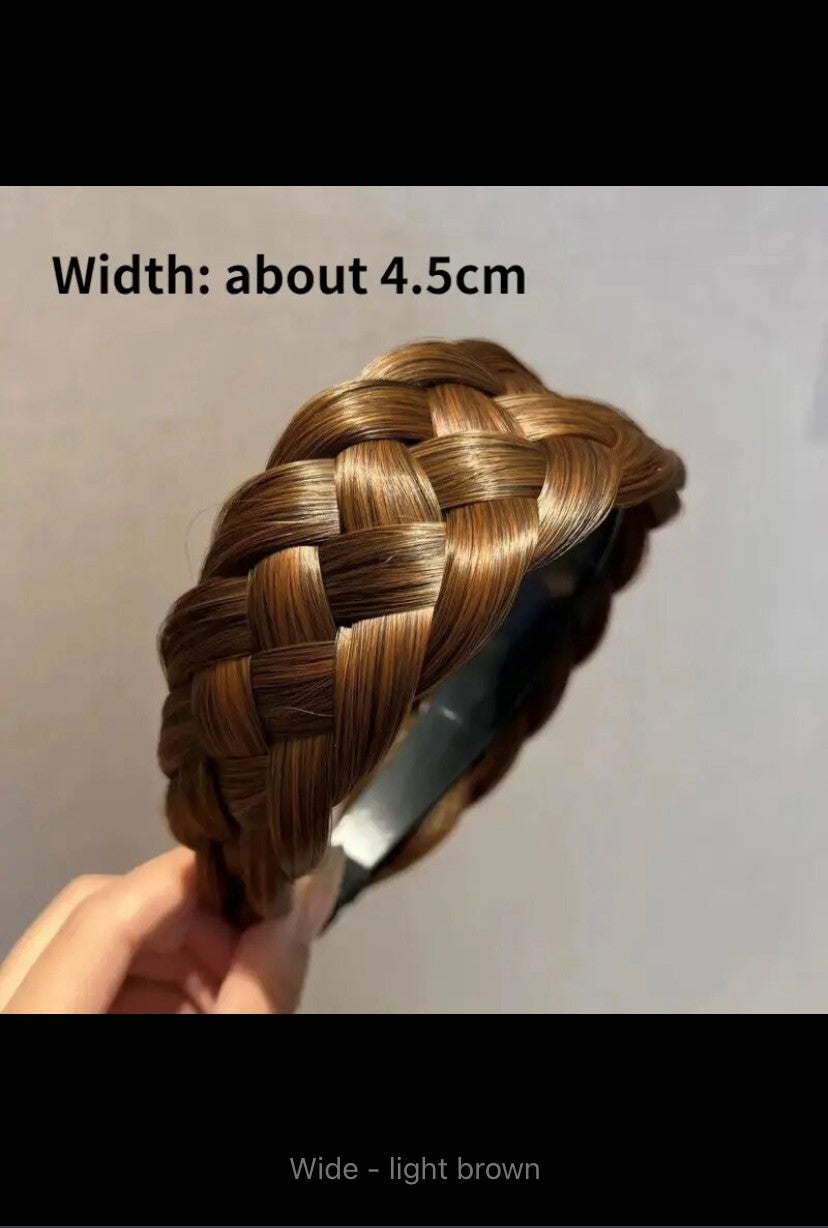 Perücke geflochtene Stirnbänder für Frauen Fischgräten breite Twist Haar bänder handgemachte Kopf Reifen Haar bänder Styling Kopf bedeckung Zubehör Geschenk