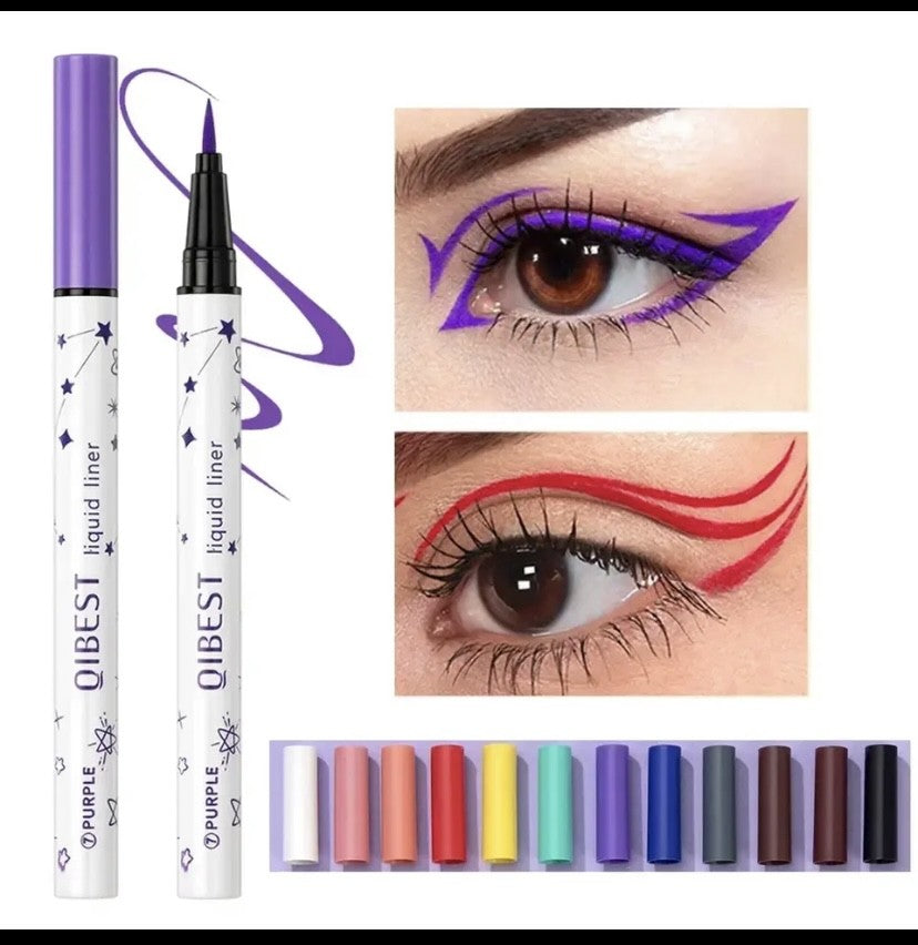 Ultra Thin Liquid Eyeliner, Waterproof Color Eyeliner Pencil, Long-Lasting Eyeliner Pen, Quick Drying, No Blooming Cosmetic Tool