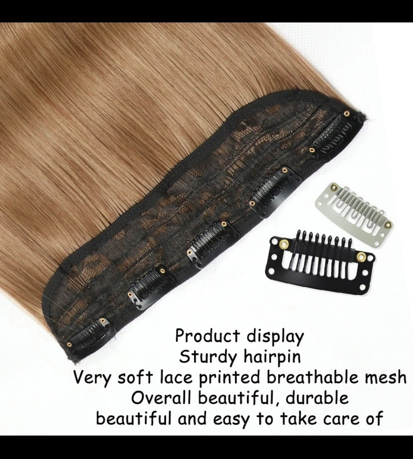 Synthetische Lange Gerade Clip In Einem Stück Haar Verlängerung 5 Clips Falsche Blonde Haar Braun Schwarz Wärme Beständig Gefälschte Haar