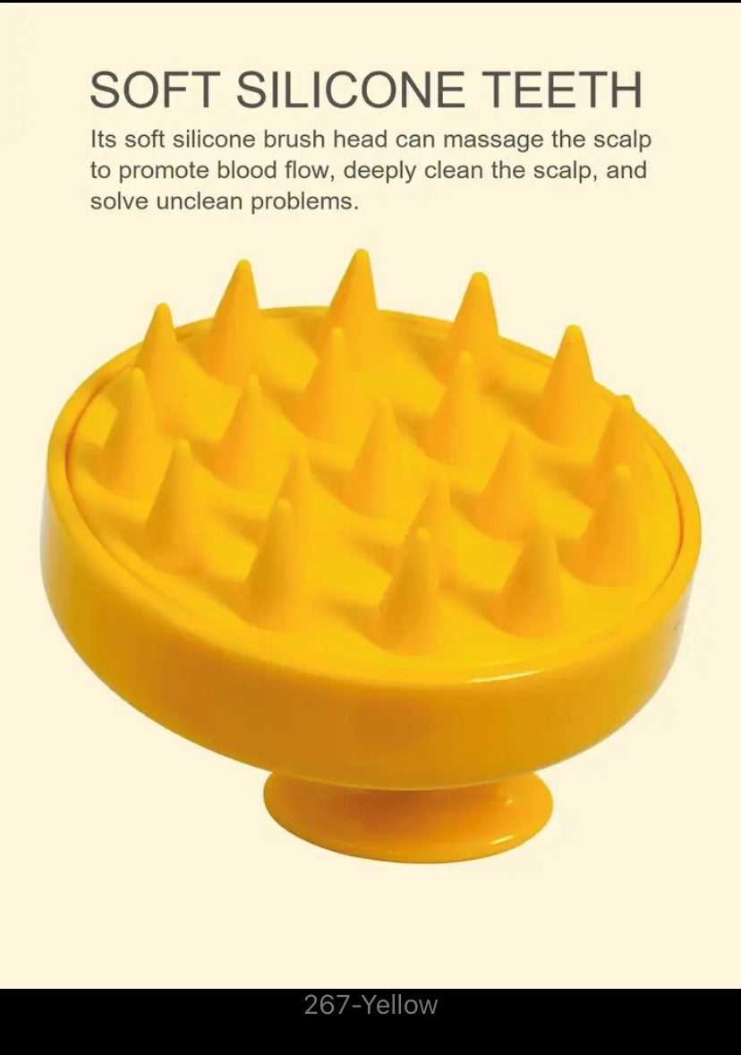 Silicone Shampoo Scalp Massage Brush, Hair Massager, Head Body Scalp Comb, Magic Handle, Spa Brush