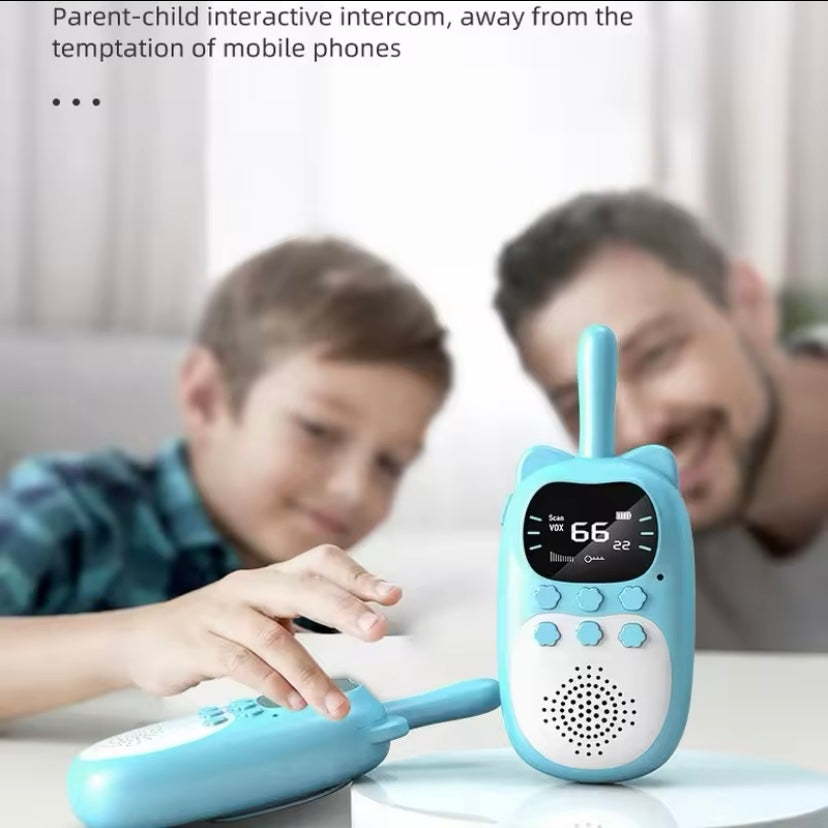 2 stücke Kinder Walkie Talkie Wiederaufladbare 1000 mAh Handheld 0,5 W 3 KM Radio Transceiver Sprechanlage für Kinder Spielzeug geburtstag Geschenke