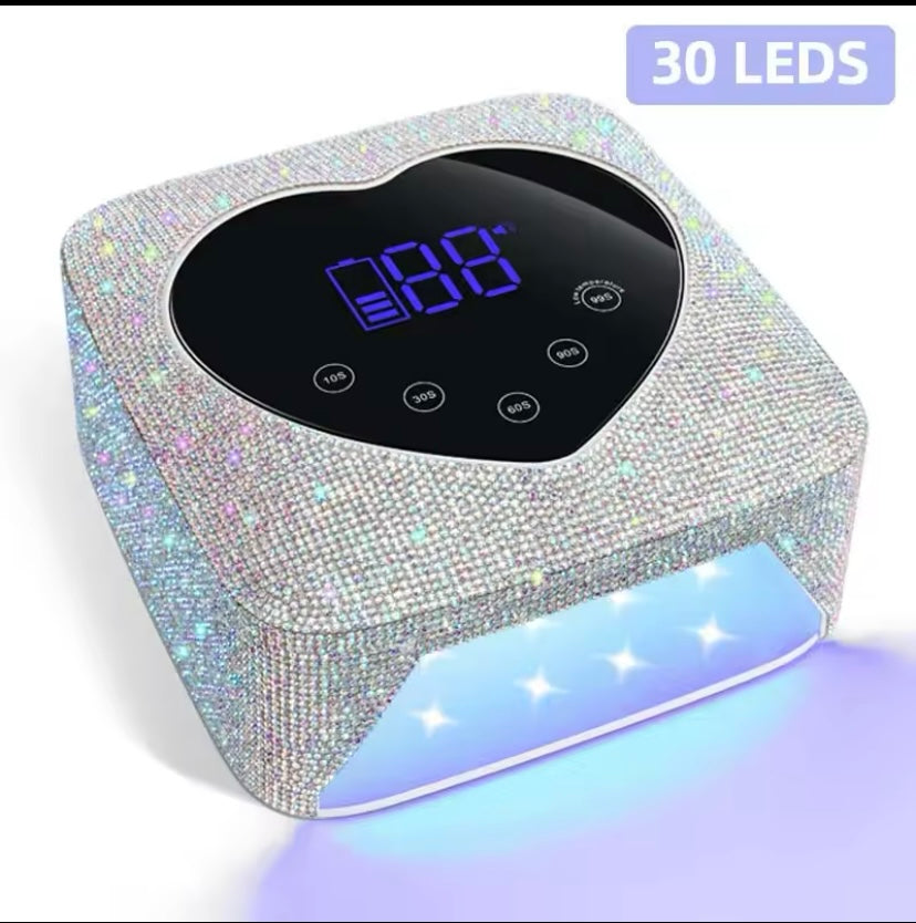 Rechargeable UV LED Nail Lamp, Wireless UV Light for Rhinestone Nails, Heart Shape, Manicure, Pedicure Machine, Nail Tools, 72W