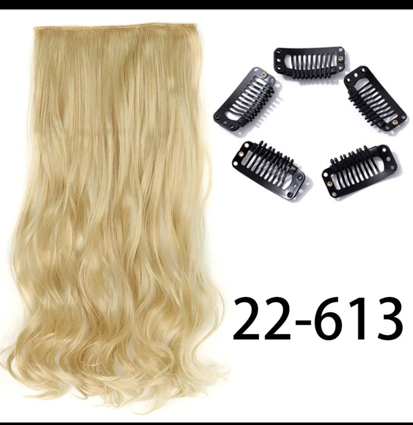 Synthetische Lange Gerade Clip In Einem Stück Haar Verlängerung 5 Clips Falsche Blonde Haar Braun Schwarz Wärme Beständig Gefälschte Haar