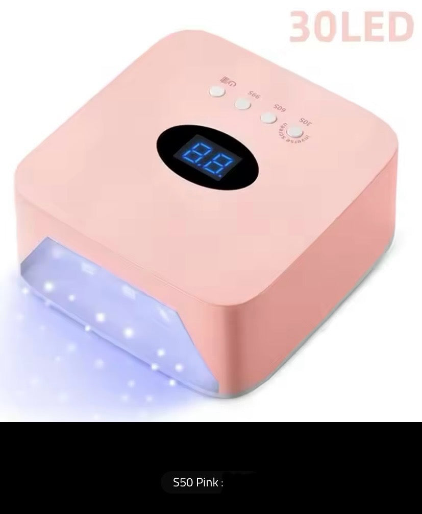 Rechargeable UV LED Nail Lamp, Wireless UV Light for Rhinestone Nails, Heart Shape, Manicure, Pedicure Machine, Nail Tools, 72W