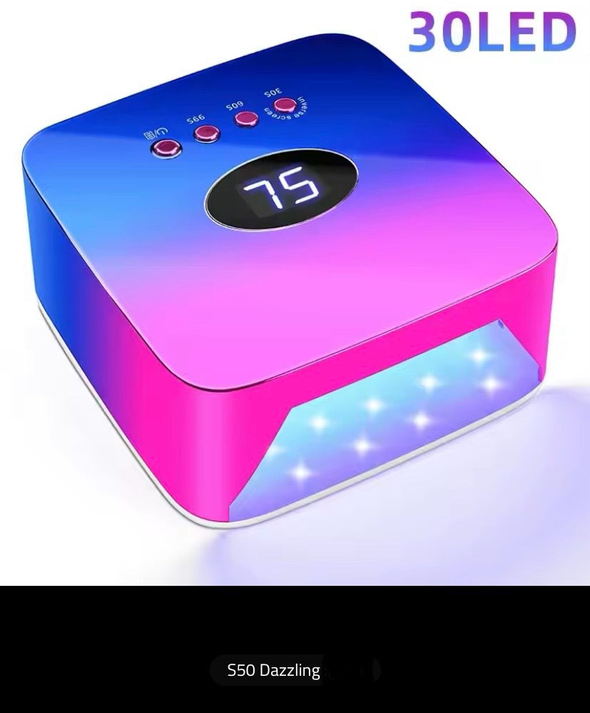 Rechargeable UV LED Nail Lamp, Wireless UV Light for Rhinestone Nails, Heart Shape, Manicure, Pedicure Machine, Nail Tools, 72W