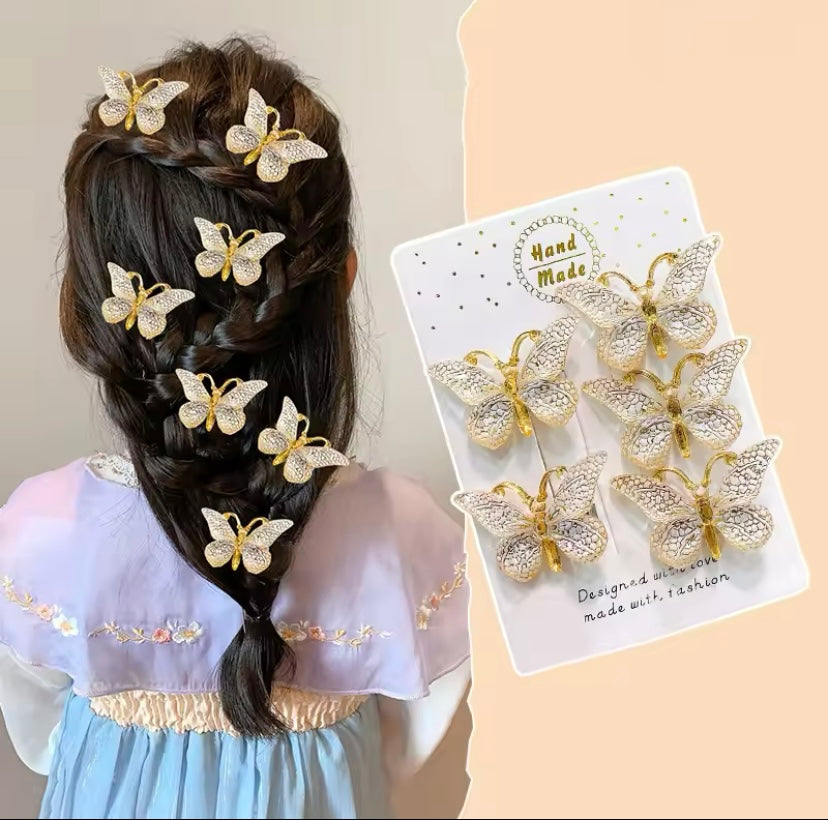 5pcs Sweet Stereoscopic Color Gradient Cute Baby Hairpins Kids Hair Clips Children Headwear Princess Barrette Girls Accessories