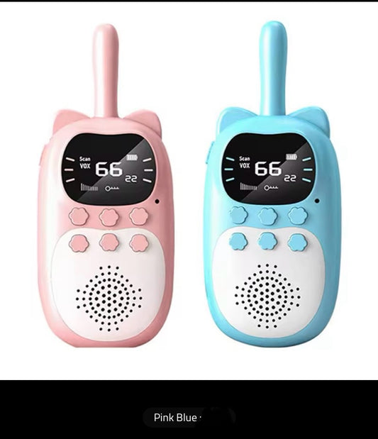 2 stücke Kinder Walkie Talkie Wiederaufladbare 1000 mAh Handheld 0,5 W 3 KM Radio Transceiver Sprechanlage für Kinder Spielzeug geburtstag Geschenke