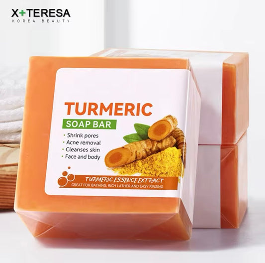 Handmade Turmeric Soap, Body Cleansing, Lightening Dark Underarm Body Scrubs, Skin Lightening Facial Soap, Tender Skin Care Beautification 